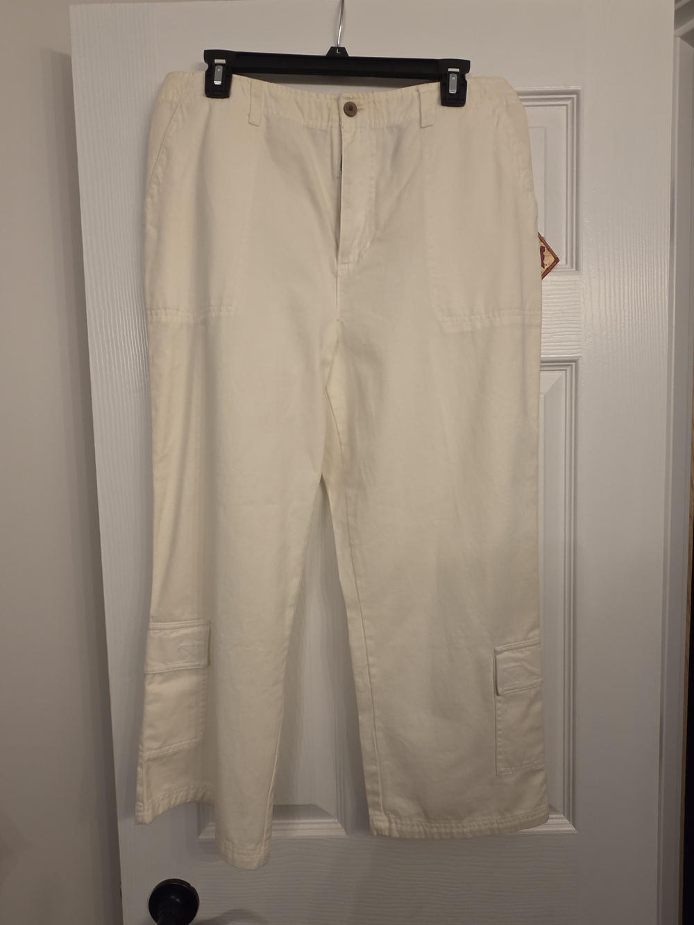 Women's Caribbean Joe Cream Cargo Capris with Utility Pockets